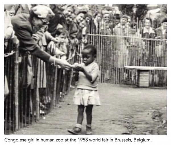 congolese girl in human zoo