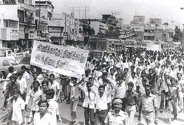 hindi protest