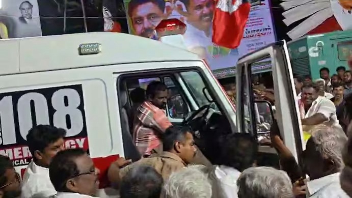 admk attack on ambulance