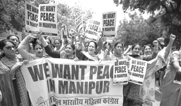 protest for manipur