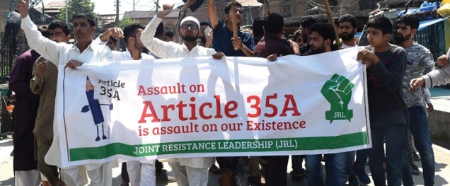kashmiri agitation on article35A