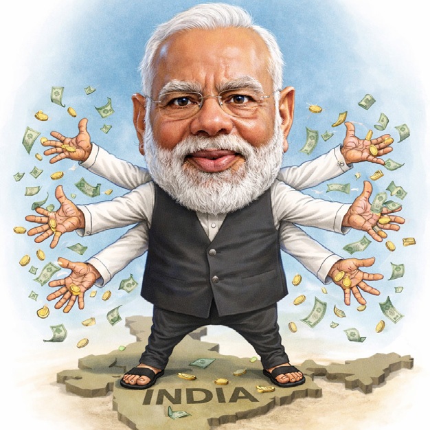 modi with multiple hands 626