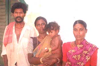 Murugan with his family