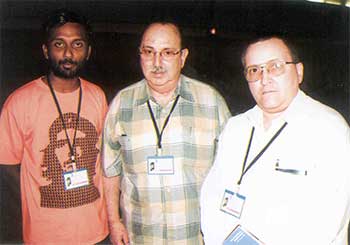 Muthukrishan with Cuba ministers