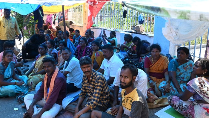 chennai sanitation workers protest