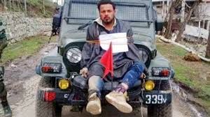 kashmiri man tied in army jeep
