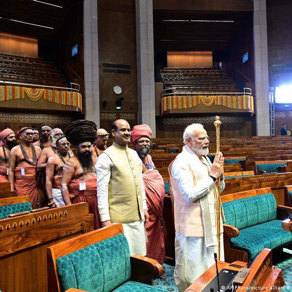 modi in new parliament