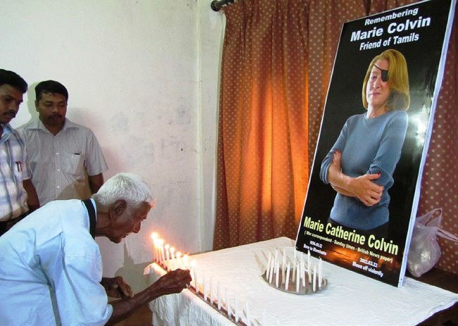 tamil people remember marie colvin